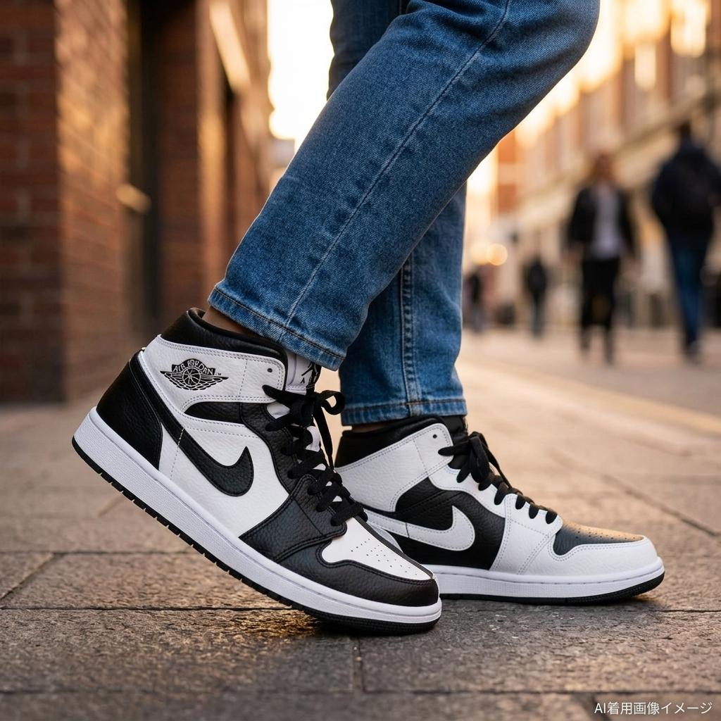 Nike WMNS AIR JORDAN 1 MID SE DR0501-101 Sneakers Black Mens JP27.5 EU43 US9.5 Used