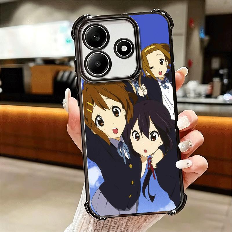 K on! Hirasawa Yui Anime Soft Phone Case For Xiaomi Redmi Note 14 15 Pro Plus 13 12 11S 11T 5G 10 9S 9 Plating Anti-Fall Fundas