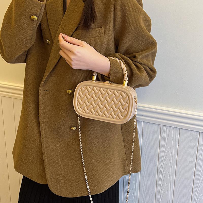 Korean Version of the New Wavy Box Bag, Cosmetic Bag, Styling Small Bag, Women's Bag, Crossbody Shoulder Bag, Handbag.