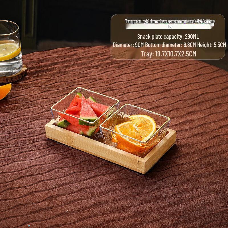Q_Wei Divided Snack and Fruit Plate with Lid