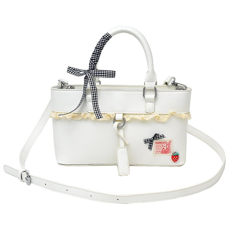 Girls Lace Handbag Women's New Large-capacity Commuter Shoulder Messenger Tote Bag