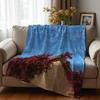 Vivid Poppy Floral Soft Flannel Blanket Breathable Warm Throw for Office Car Sofa Kids Room Birthday Xmas Gift