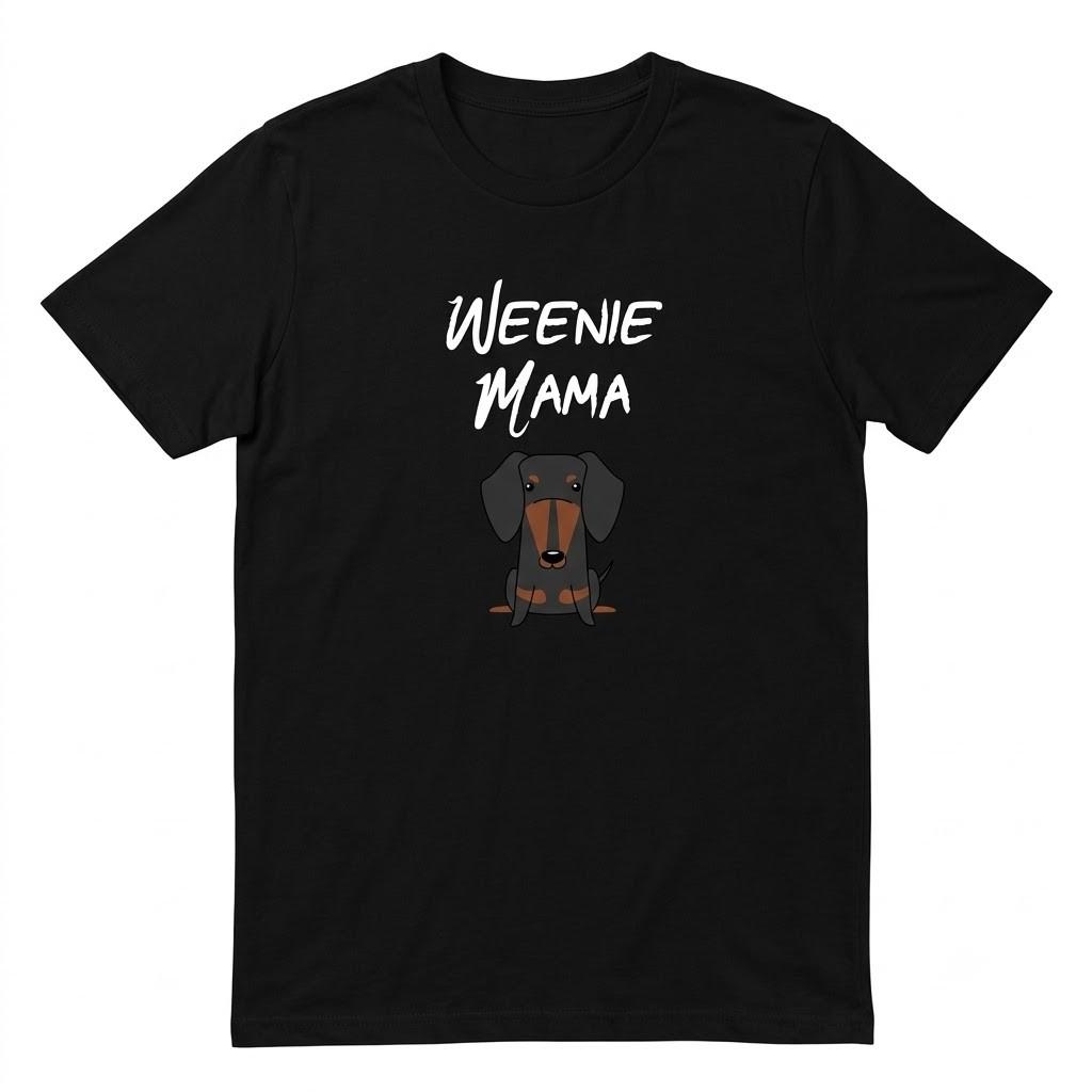 Dachshund Mom Graphic Black T Shirt Gift For Friends