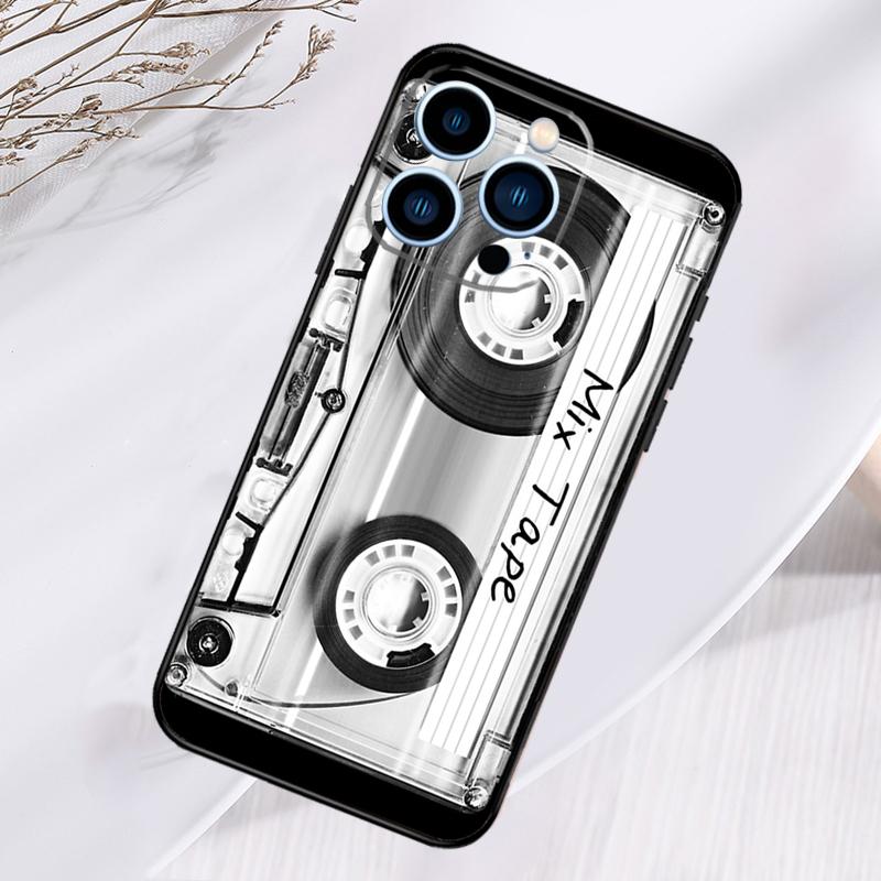 Cassette Mix Tape Phone Case For iPhone 17 Pro Max 16 15 13 12 11 14 Pro Max Plus 13 12 Mini 16e 17 Air Cover