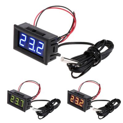 Digital 12V LED Temperature Monitoring Thermometer Meter with Temperature Probe for Fish Tank Refrigerator Water Thermometer