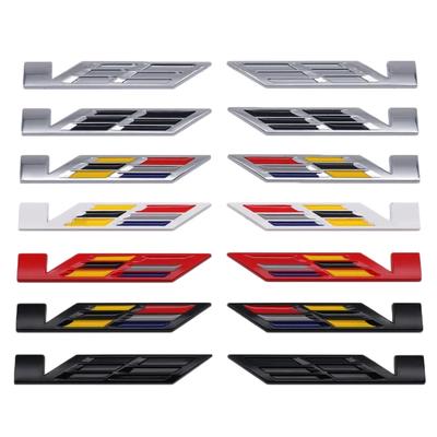 For Escalade CTS ATS Eldorado SRX Deville XT4 XT5 XT6 STS XTS SLR XLR CT4 CT5 CT6 2pcs Car Stickers Side Badge V Logo