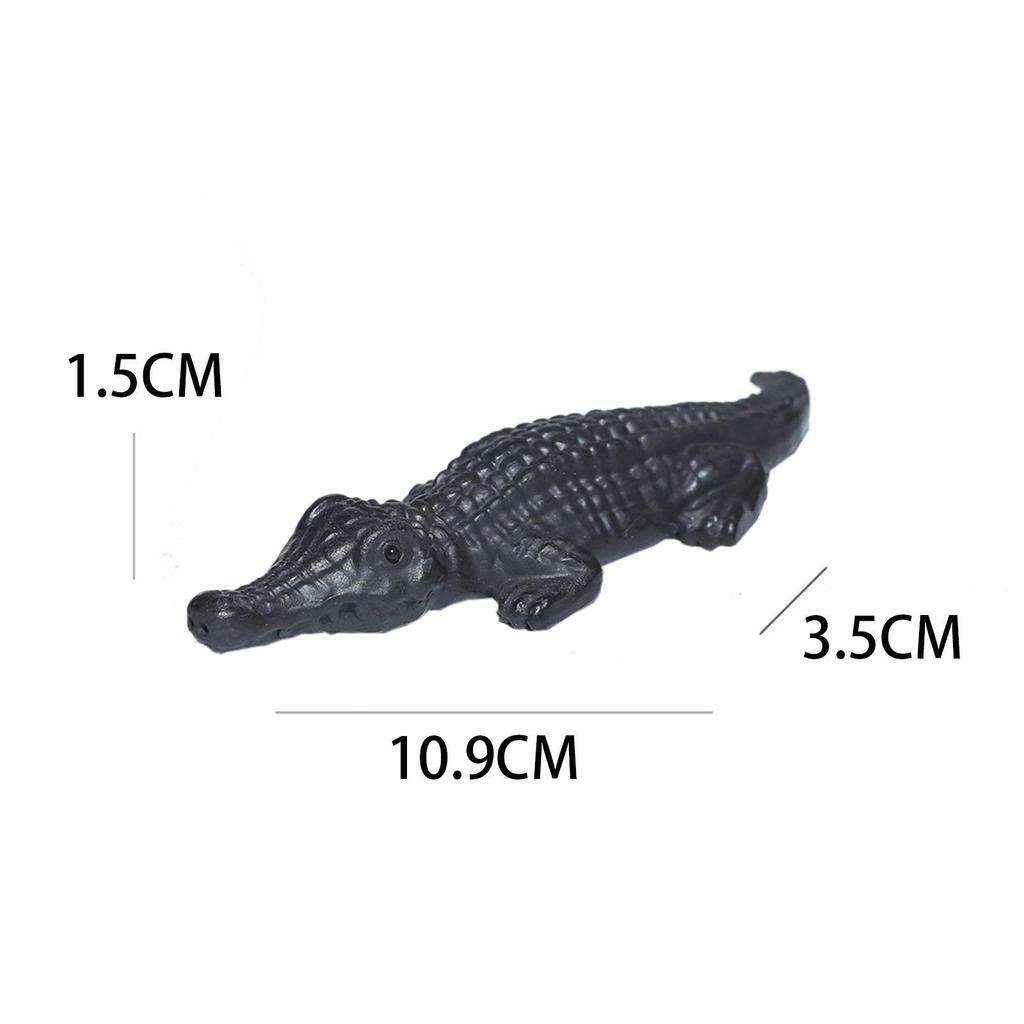 Crocodile Statue Ornament Mini Alligator Sculpture Tea Lovers Gift Purple Sand Tea Pet Crocodile Figurine for Cabinet Tearoom