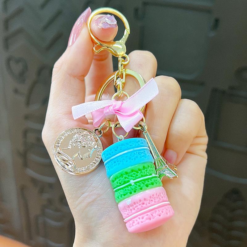 Macaron Dragon Keychain: Cute Creative Backpack Accessory & Best Friend Gift