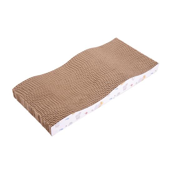 Cat Scratching Post No-Shedding High-Density Corrugated Paper Wave Shape Design Household Cat Scratcher