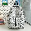 Schoolbag Backpack Female Cartoon Leopard Print Lightweight Travel Backpack Girls Versatile Commuter Bag Middle School Student Computer Backpack