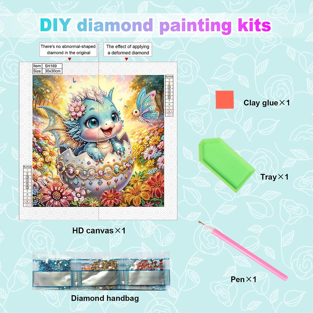 Kreatywny Zestaw do Malowania Diamentami Zestaw do Dekoracji Rękodzieła Wielkanocnego 5D DIY Częściowy Specjalny Kształt Wiertła Ozdoby Ścienne do Domu 30*30cm