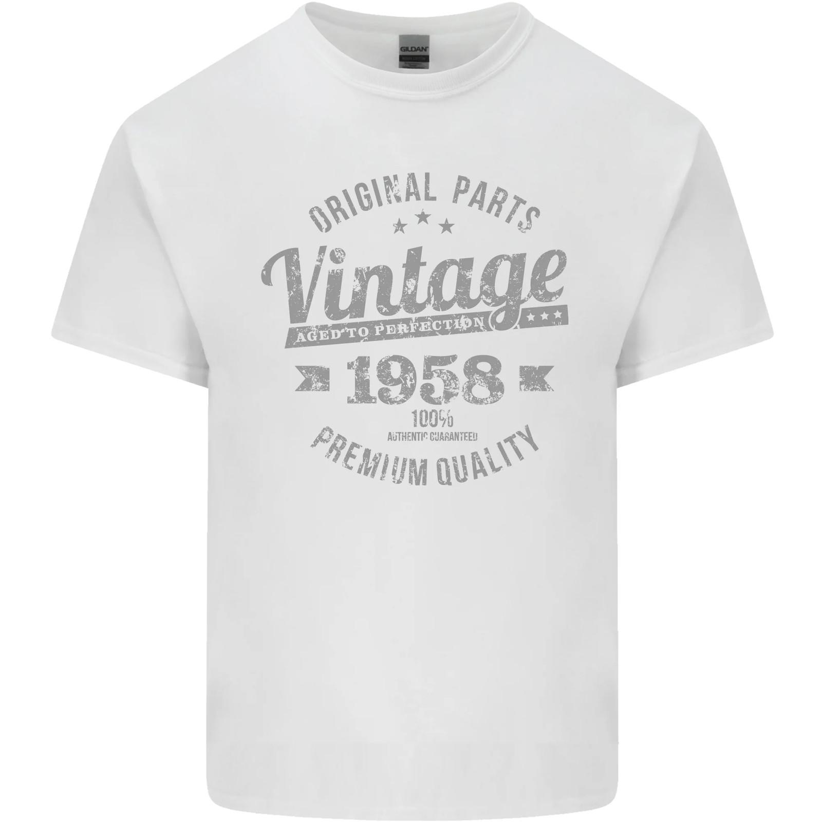 Vintage Year 68th Birthday 1958 Mens Cotton T-Shirt Tee Top S
