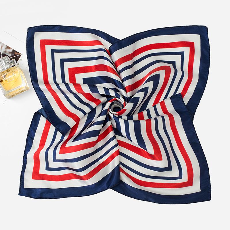 1Pc Square Elegant Bandana Fashionable Hijab Flight Attendants Women's Scarfs Polyester 50x50CM