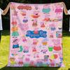 P-PeppaS-ES Blanket Throw Super Cosy Plush Living Room Sofa Couch Childish Birthday P-PigS Gifts