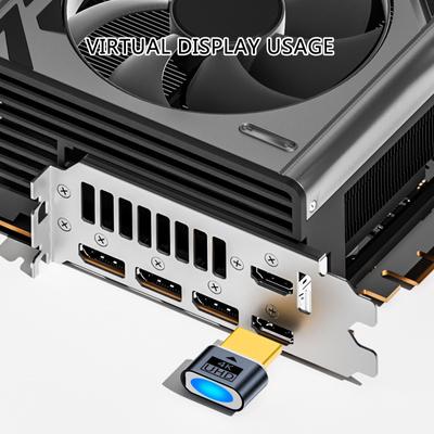 מתאם תצוגה מדומה HDMI מתאם תצוגה ללא ראש רזולוציה גבוהה מתאם תצוגה וירטואלי לכרטיס HDTV איכות תמונה ברורה