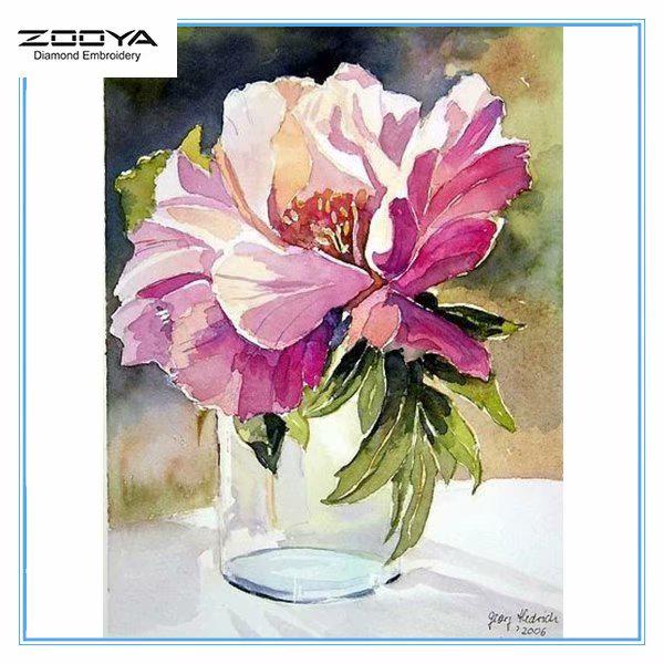 

ZOOYA DIY 5D Полный дрель Алмазная картина Цветочная вышивка Крестом Мозаика Картина Домашний декор