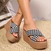 Women Slippers  New Summer Comfortable Wedges Sandals Beach Platform Slippers Trend High Heels Designer Shoes Slides Women