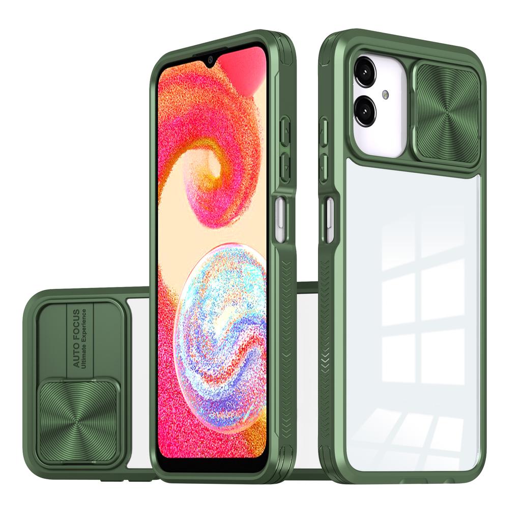 Shockproof Transparent Case for Samsung Galaxy A04E A04S A04 M04 F04 A03S A03 Core A02S Slide Metal Lens Protective Cover