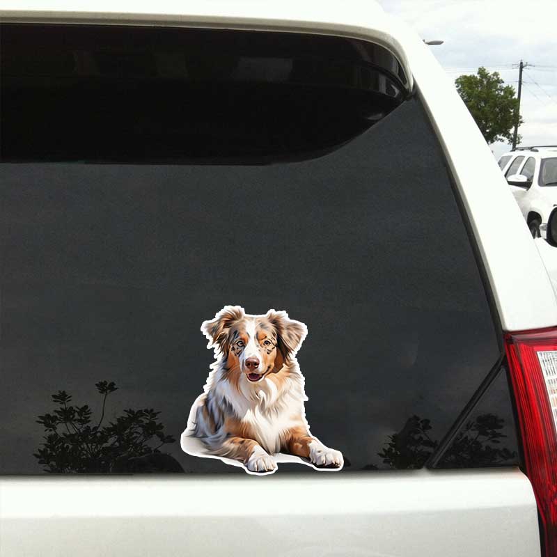 Australian Shepherd Pet Dog Animal Cartoon Car Sticker Waterproof Styling Automobiles Motorcycle Exterior Accessories Vinyl Decals TM340