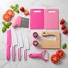 Kids Plastic Kitchen Set - 11-Piece Color Box, Toy Cooking for Children's Pretend Play Kitchen Tools