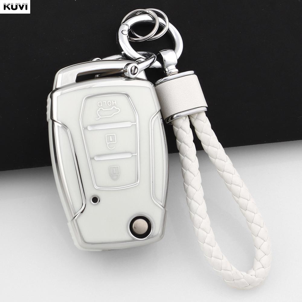 

Tpu Car Flip Key Case Cover Shell Fob Keychain For Ssangyong Kyron 2 Sanka Actyon Korando Tivoli Protector Keyless Accessories