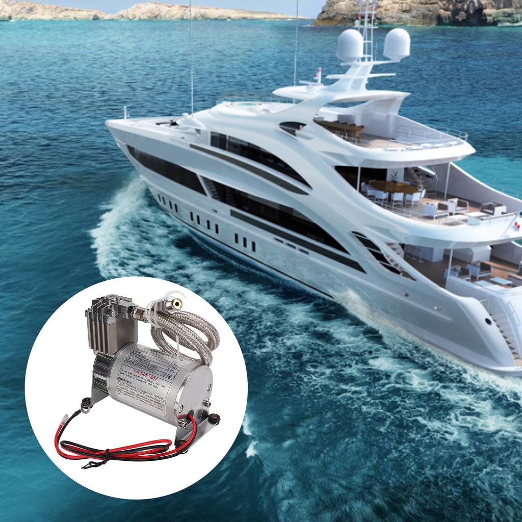 Heavy Duty Air Compressor Heavy Duty Air Compressor 20A 150 PSI Metal NPT1/4 Thread for 12V Vehicles Yacht Boats
