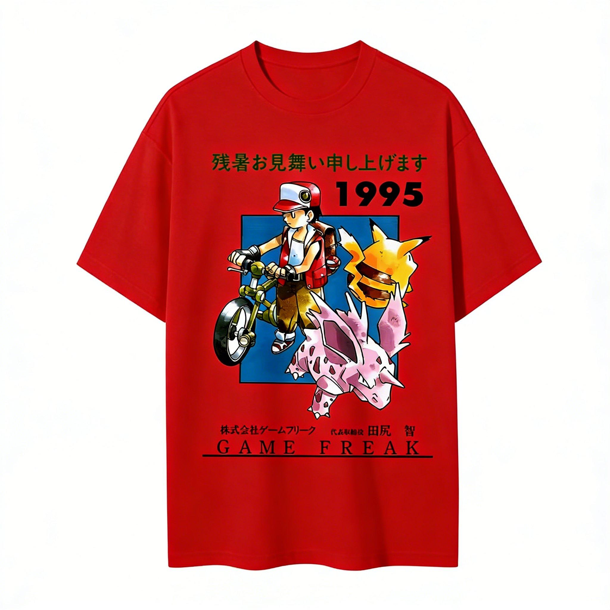 

2026 Summer Oversized Pokemon Anime Graphic T Shirt Man Women Casual Cotton Short Sleeve Tee Top Y2k Streetwear Print Clothing S