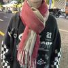 Preppy Style Couple Plaid Scarf Men & Women Neck Warmer Winter Warm Student Gift Dopamine Scarf