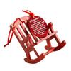 Christmas Memorial Chair Ornament Christmas Tree Decorations Mini Wooden Rocking Chair with Meaningful Tag Sign Decor