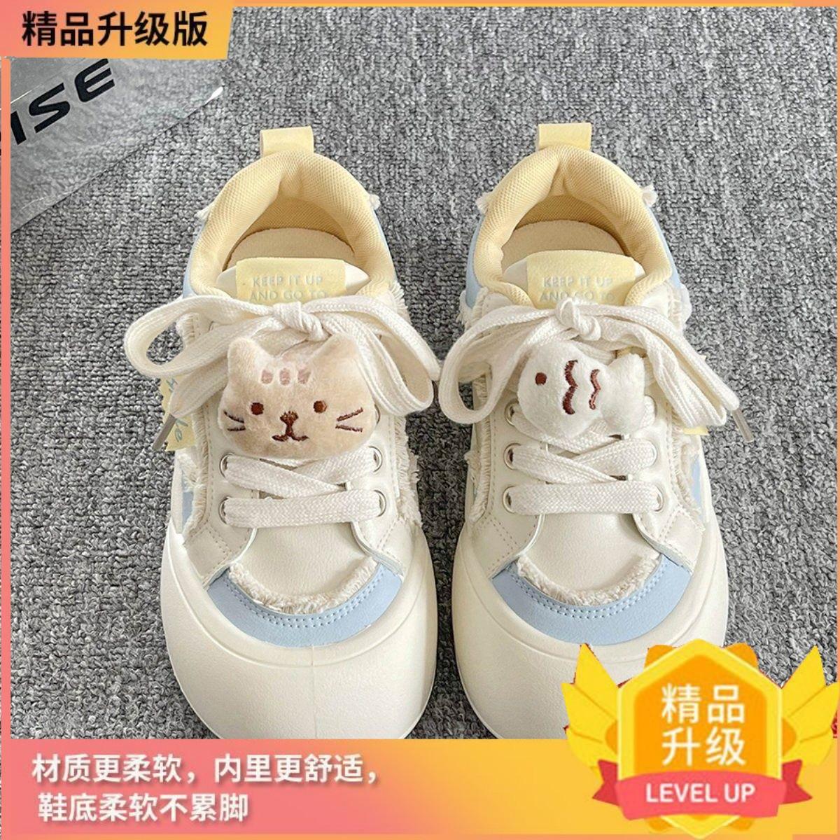 

Популярные белые туфли на платформе, женские туфли на платформе, весна-лето 2025, новые нишевые дешевые универсальные туфли, обувь для хлеба 35 синий