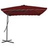 250x250x230 Cm Burgundy Red Sun Umbrella with Steel Pole