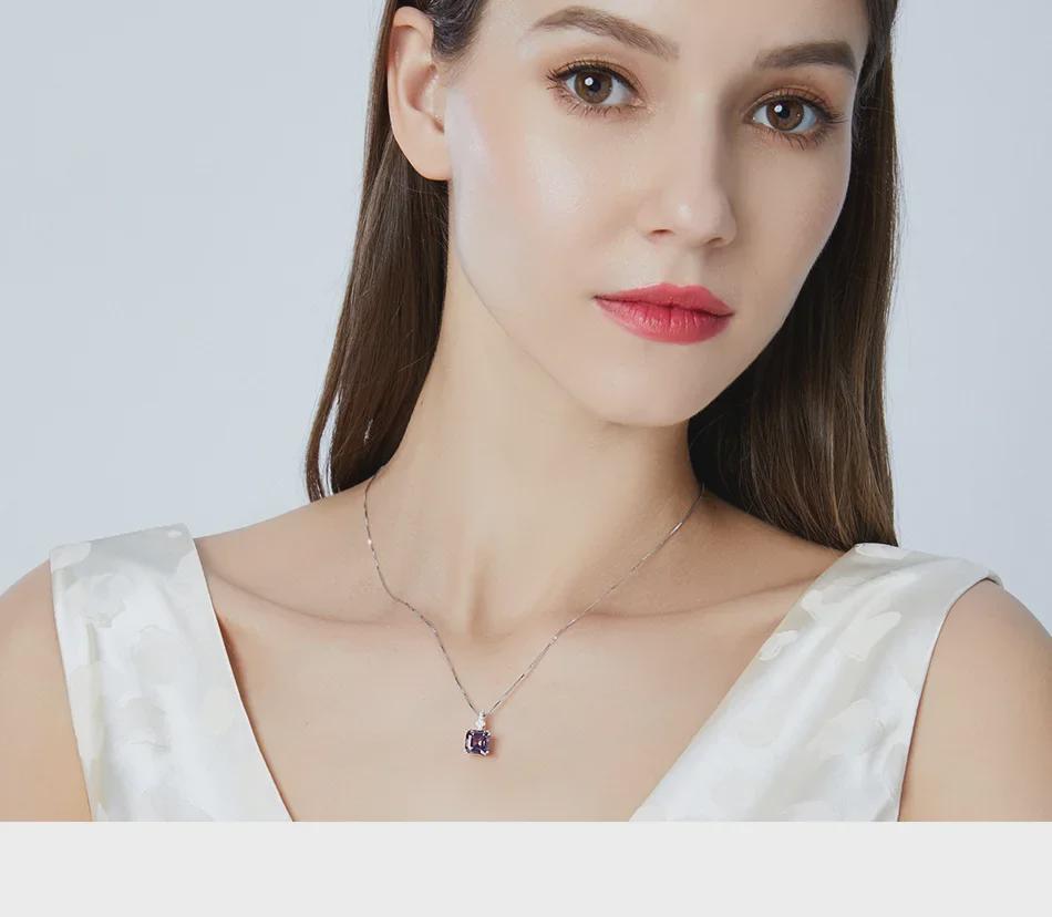 Collier Pendentif PAG&MAG en Argent Sterling Morganite – Bijoux en Argent 925 Tendance & Polyvalents pour Femmes.