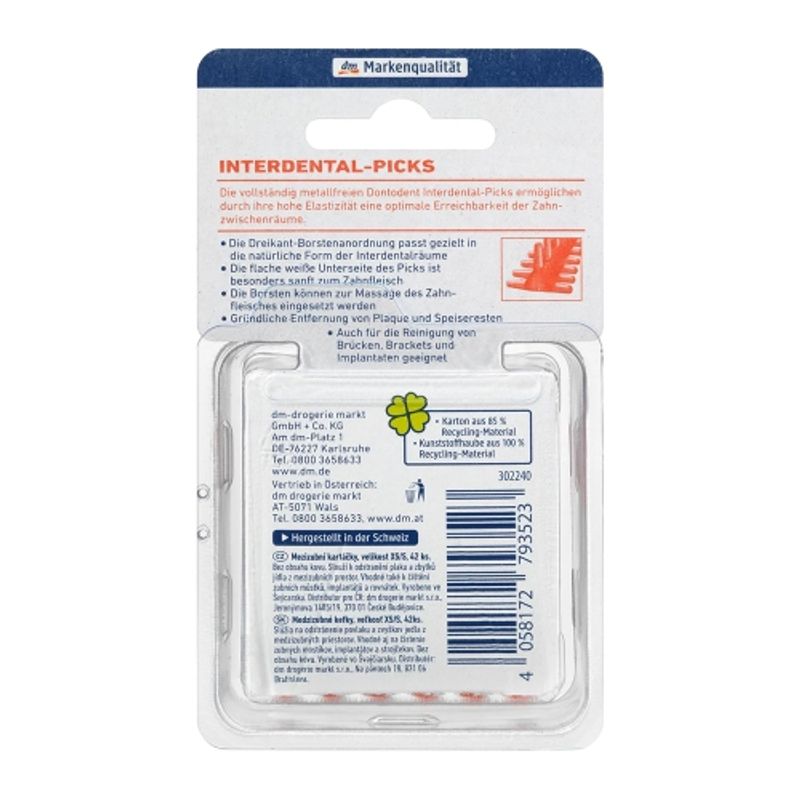 Dontodent Orange Interdentalbürste XS/S 42 Stück