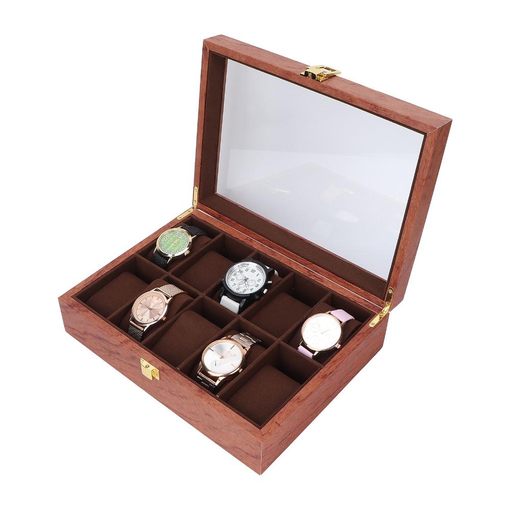 26.5 X 20 X 8cm Watch Display Box Composite Wood Watch Organizer Watch Storage Case For Men