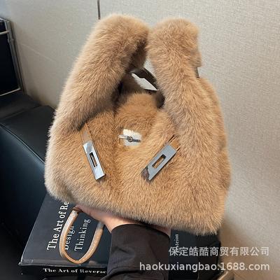 Neue Plüschtasche, koreanische Version, modische Umhängetasche, Plüsch, Herbst- und Winter-High-End-Schultertasche