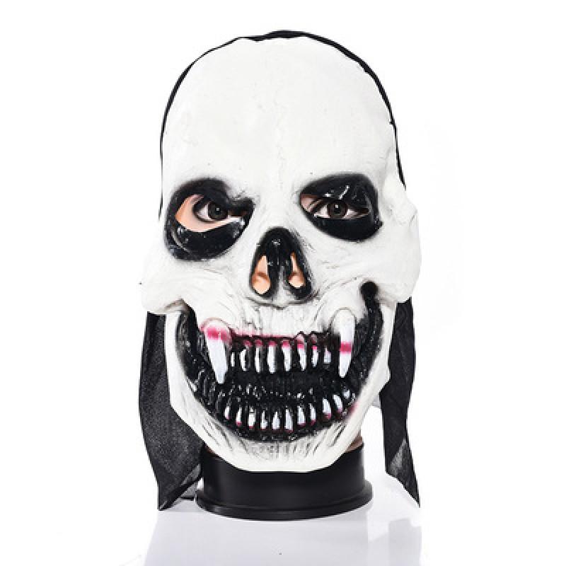 Horror Skeleton Ghost Mask Headwear Halloween Masquerade Costume Latex Props