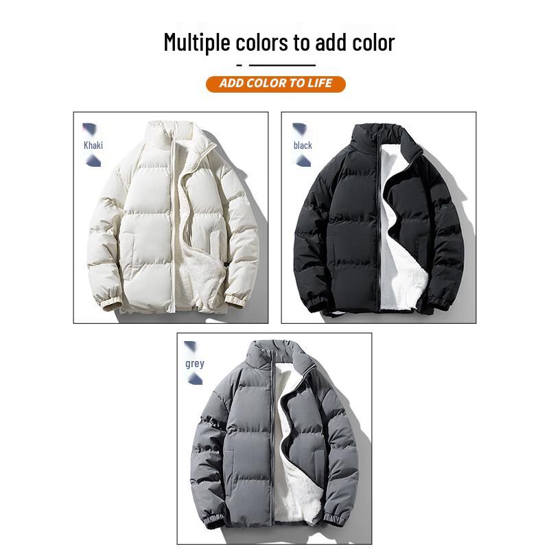 Mao Ren Men's Thickened Lamb Fleece Puffer Coat