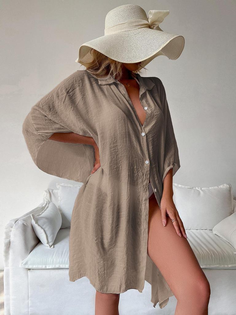 Bamboo Cotton Loose Beach Cardigan - Sun Protection Cover-Up