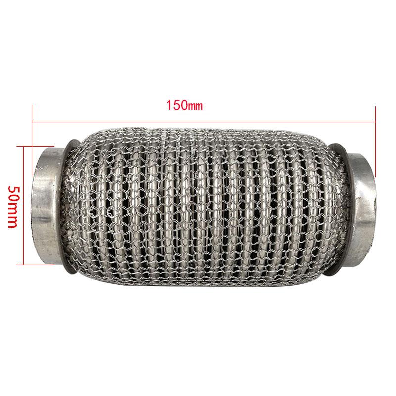 Stainless Steel SUS304 Exhaust Flex Pipes Tube Flex Coupler With Interlock Super Flexible  63*150mm 76*150mm 63x100mm 76x100mm