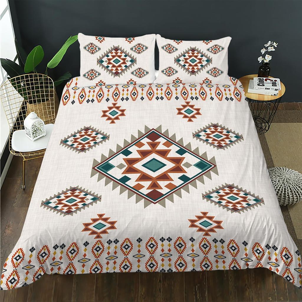 Tribal Duvet Cover Sets For Teens Queen King Lightweight Quilt Covers Western Geometric Bedding Sets Bedroom Decor No Comforter