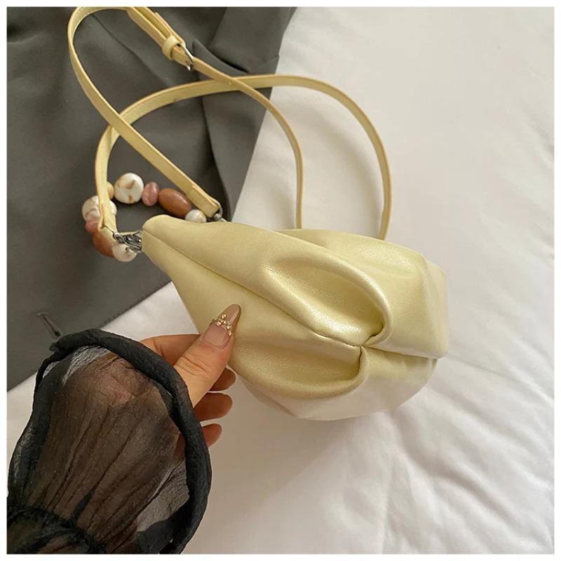 Fashi Bead Persalized Pleated Women's Shoulder Bag 2026 Fashi Trend New Casual Crossbody Bag Versatile Women's Bag
