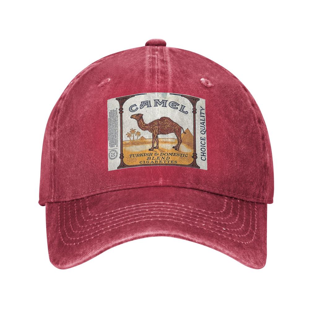 Unisex baseballové čepice Vintage velbloudí cigaretová krabička Džínová látka Letní sportovní baseballové kšiltovky Hip Hop čepice Casquette
