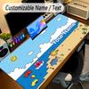 Large Mouse PadMr. Men & Little Miss Custom Name Text Personalized Desk Mat Non Slip Gaming Pad