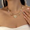 New Trendy Shell Starfish Conch Pendant Necklace for Women Minimalist Imitation Pearl Chain Necklace Summer Beach Party Jewelry
