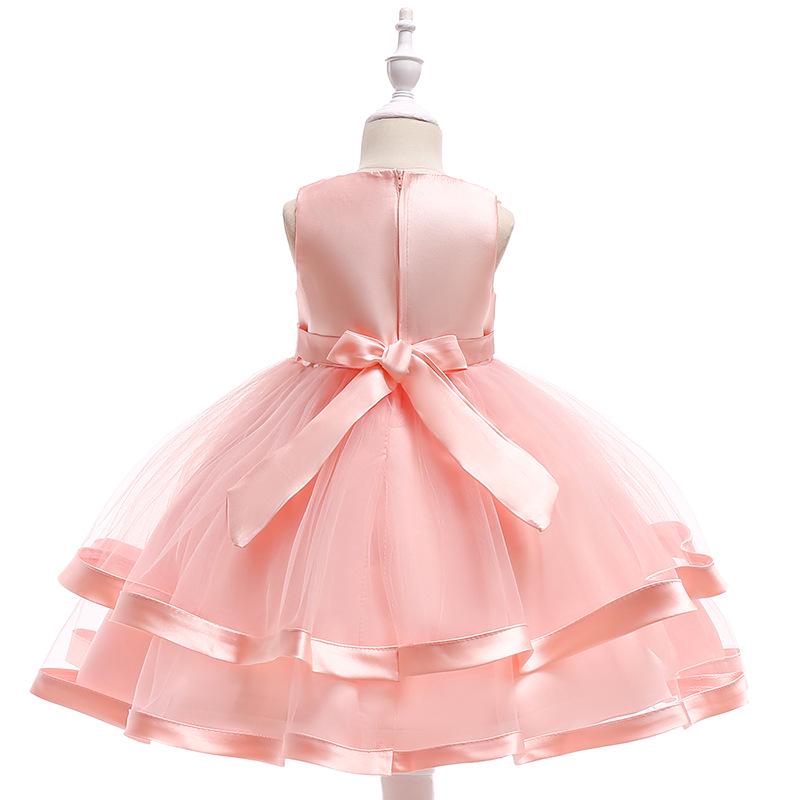 Handmade Beads Princess Dress for Kids Aged 2-10 Preschool Performance Outfit  Multi-Colored Romper Dress