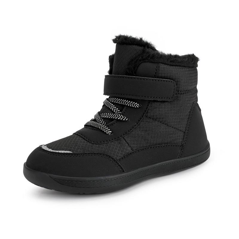Winter Unisex Kids' Korean-Style Snow Boots: Versatile, Thickened, Velvet-Lined, Warm, Waterproof, and Wear-Resistant.