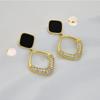 GemChic Women's Earrings Fashionable Ear Stud Needle Embed Zircon Square Exquisite Earrings Birthday Christmas Jewelry Gift