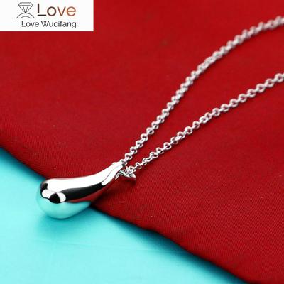 925 Stamped Silver Pretty Water Drop Pendant Necklace For Women Luxury Fashion Jewelry Party Wedding Accessories Gift