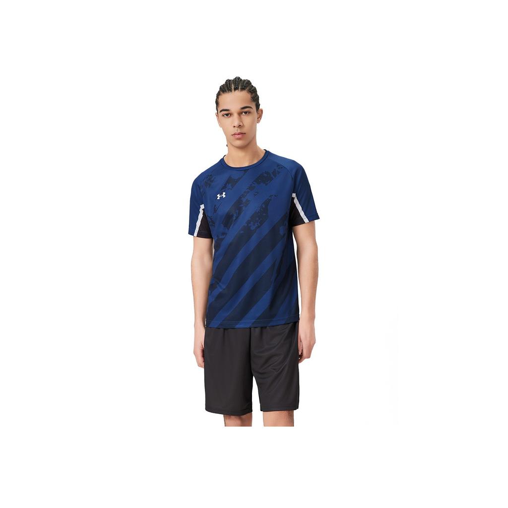 Under Armour Minimalist Logo Running Daily Fitness Cycling Print Dopamine Crew Neck Knit Short Sleeve T-Shirt Unisex Tops Blue 24500504-408