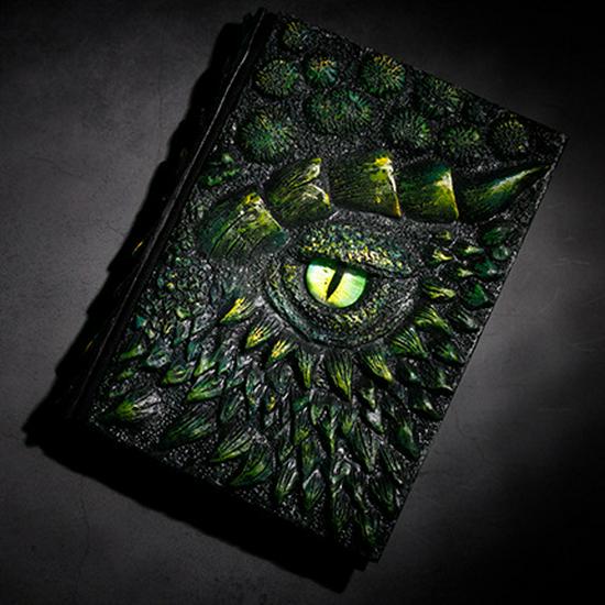 Independent Site Resin Animated Devil's Eye Dragon Book Ornament
